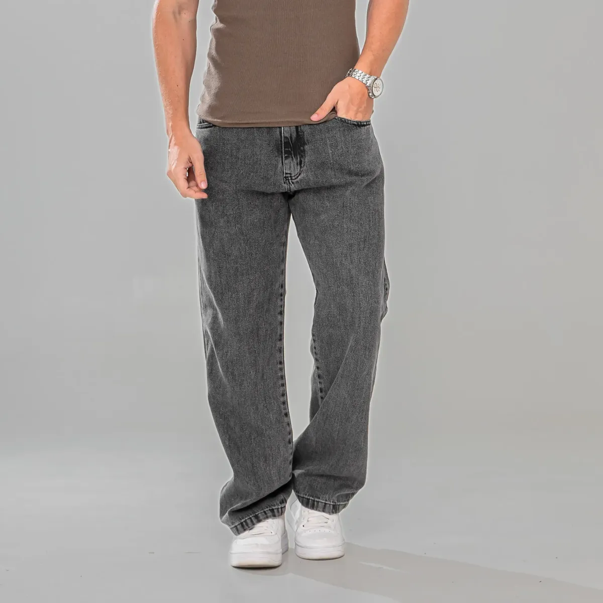 Calça Balão Jeans Masculina Marmorizada Streetwear 3