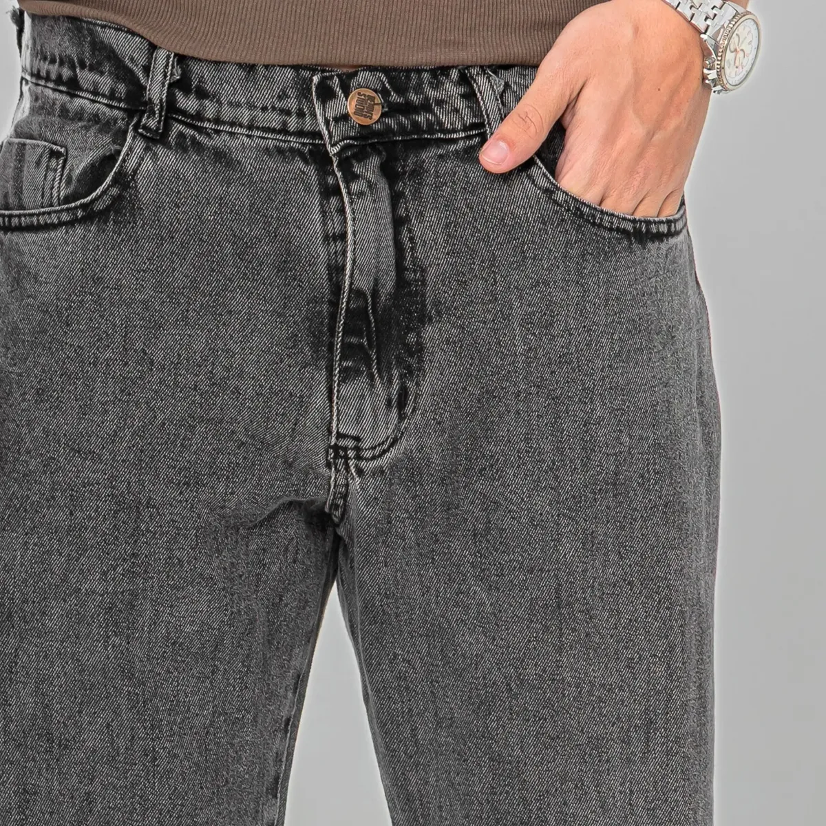 Calça Balão Jeans Masculina Marmorizada Streetwear 4