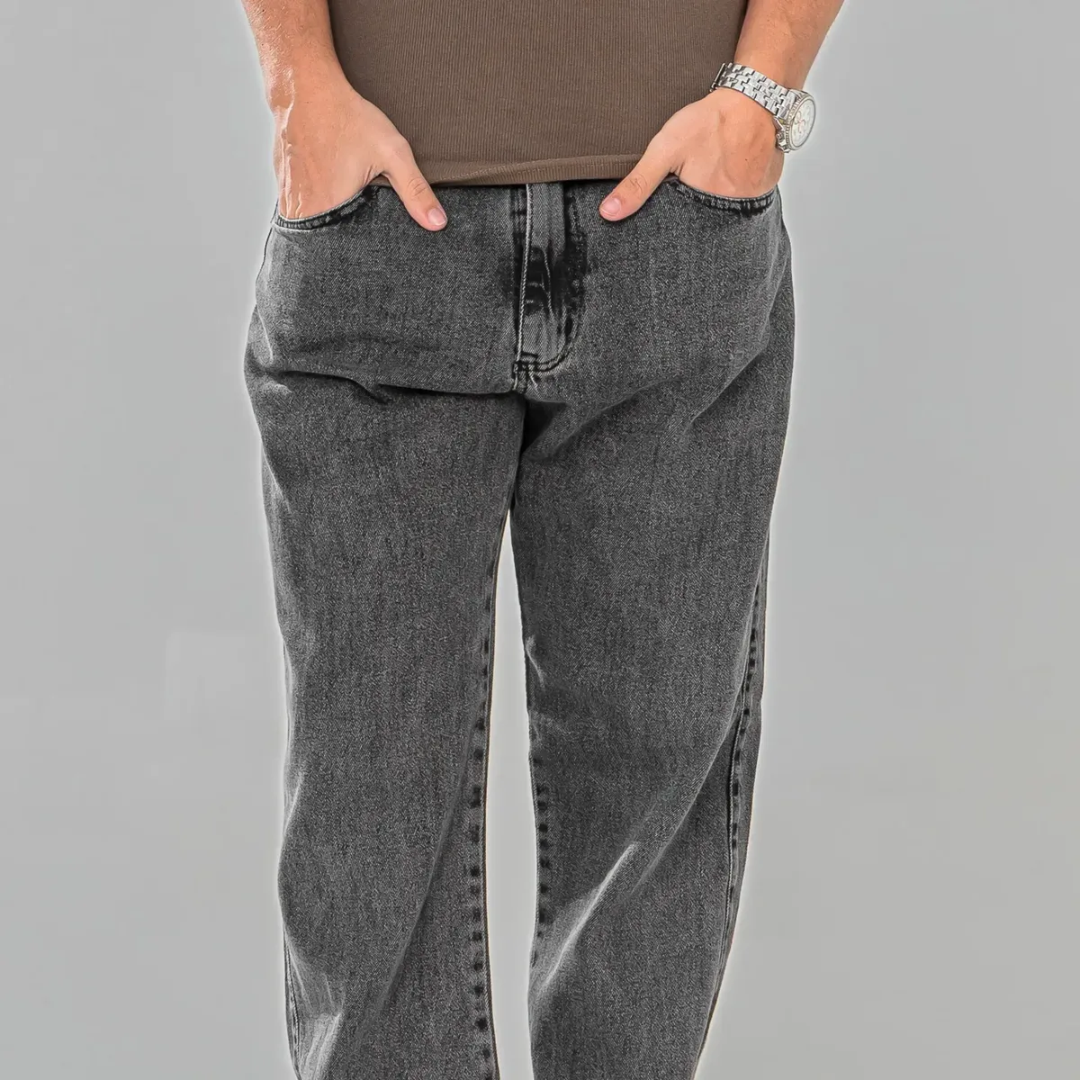 Calça Balão Jeans Masculina Marmorizada Streetwear 5
