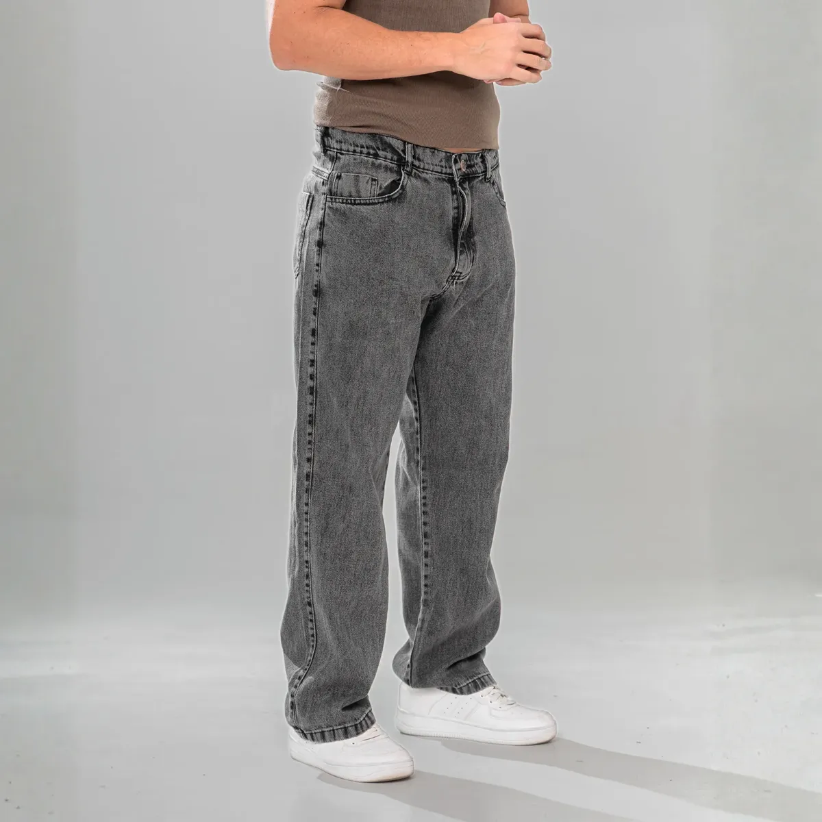 Calça Balão Jeans Masculina Marmorizada Streetwear 6