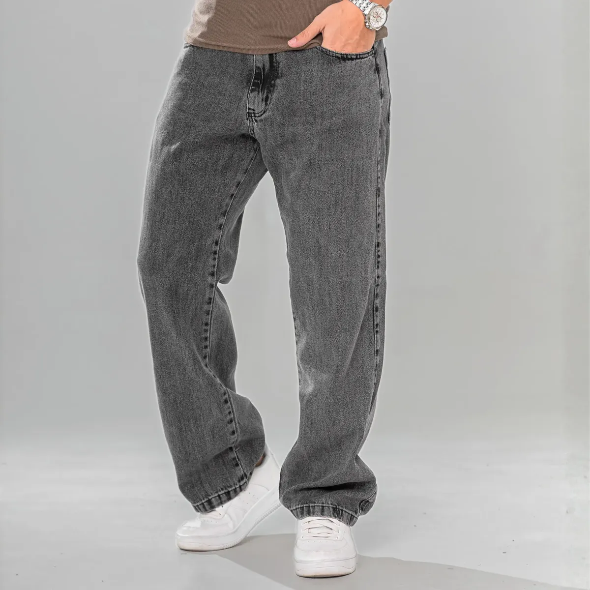 Calça Balão Jeans Masculina Marmorizada Streetwear 8
