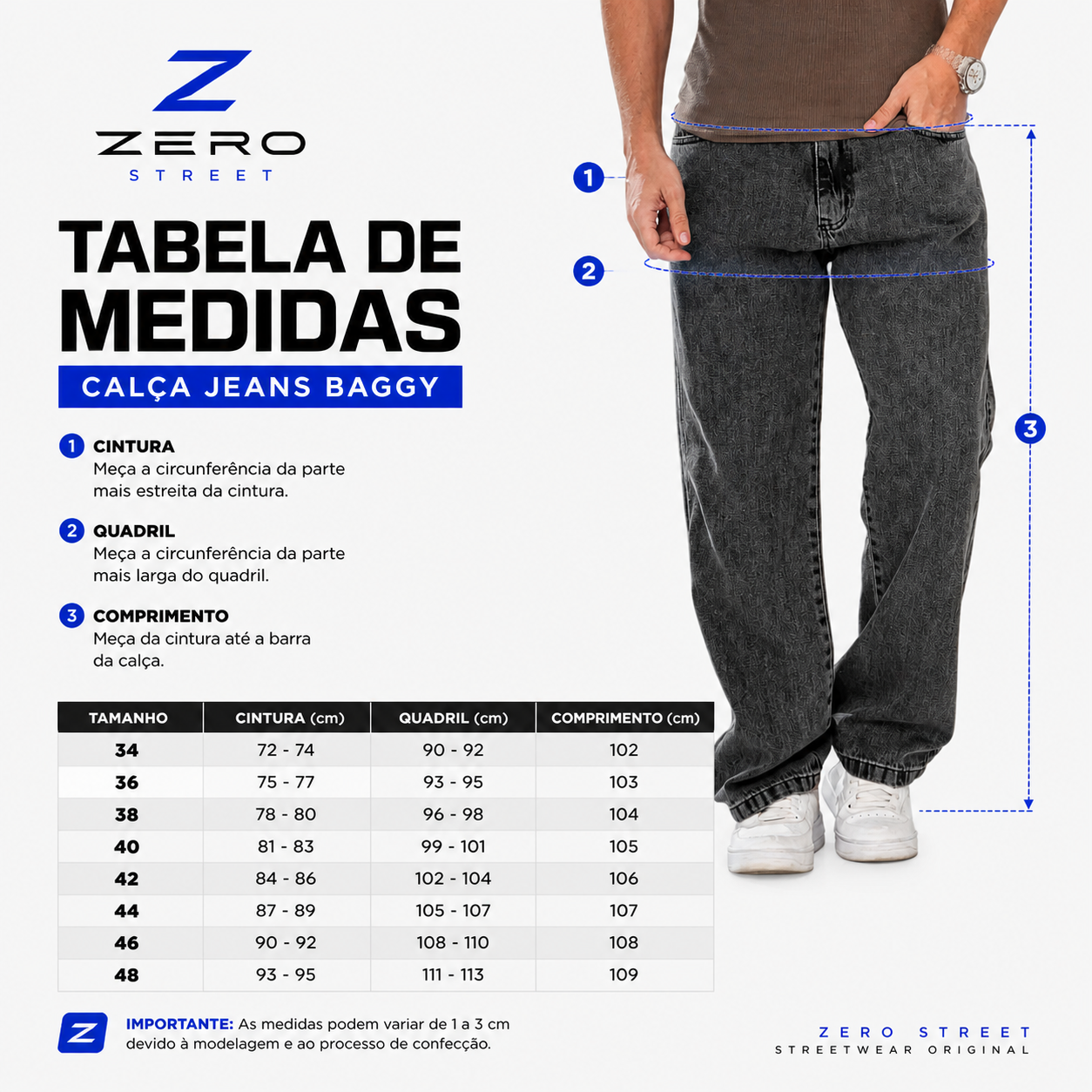Calça Jeans Balão Estonada Corte Reto Boca Larga 5